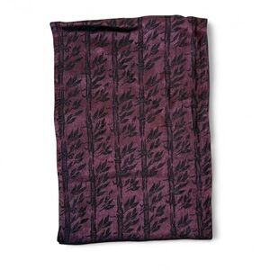 Purple and Black Patterned Scarf